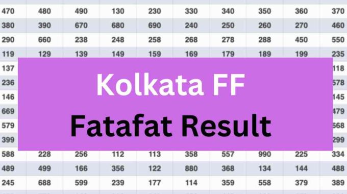 Kolkata FF Fatafat Result Today