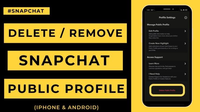 How to Delete Your Public Profile on Snapchat