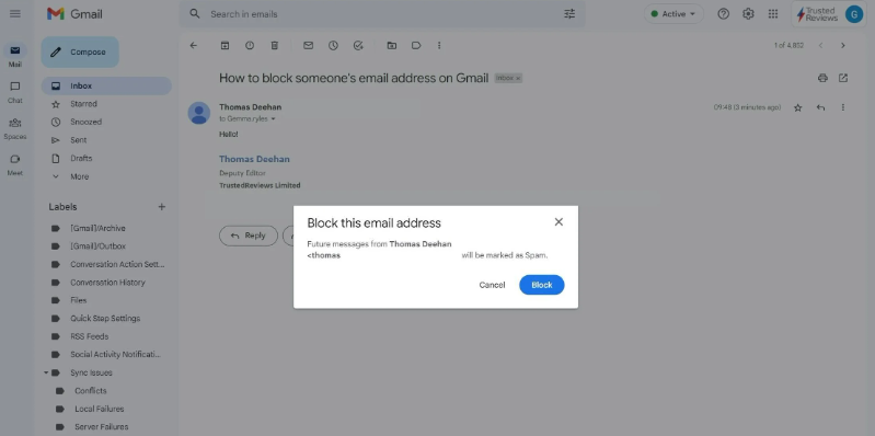 How to Block Someone on Gmail