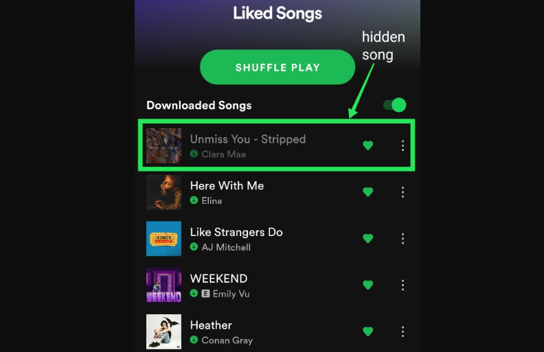 How to Unhide Songs on Spotify