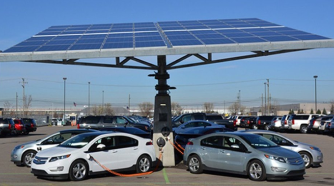 Solar power charging stations