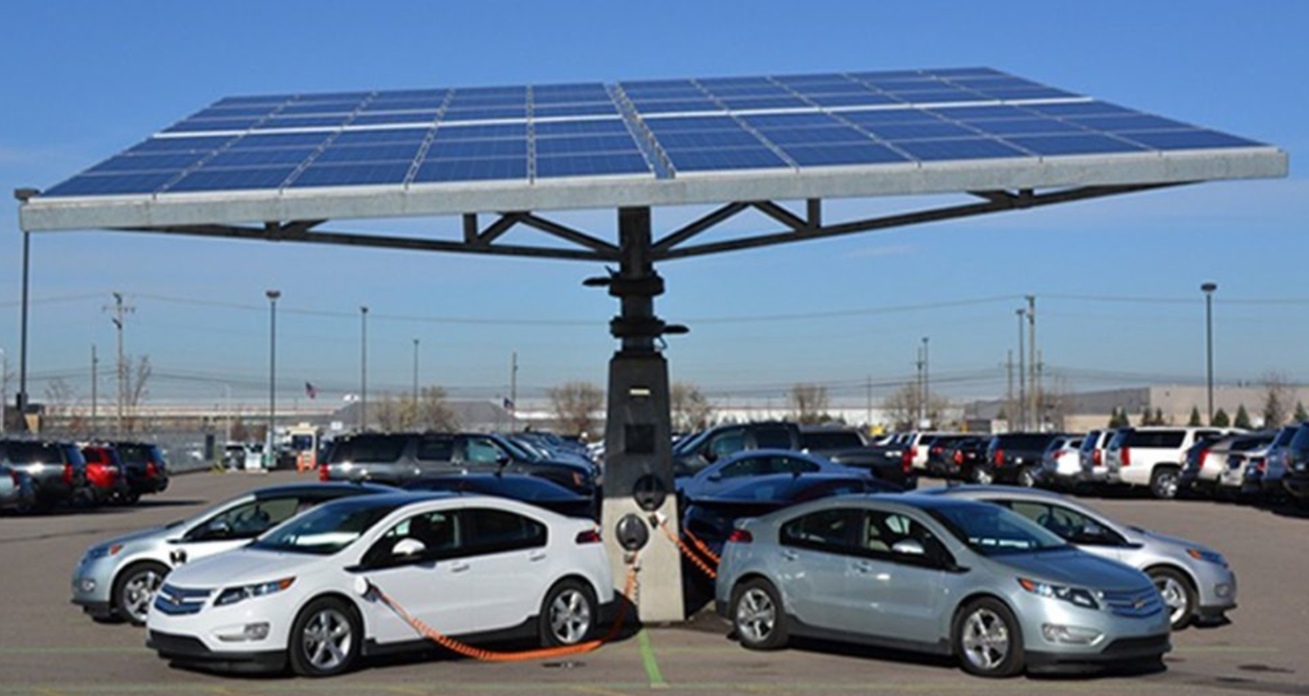 Solar power charging stations